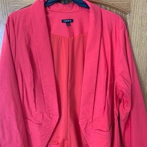 Torrid stretchy coral blazer 3x